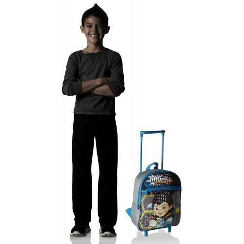디즈니 Disney Boys Miles from Tomorrowland 12 Inch Rolling Backpack, Blue