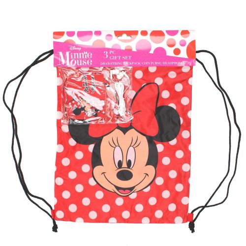 디즈니 Disney Frozen Minnie Mouse Girls Backpack Headphones and Coin Purse Gift Set