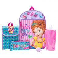 Fancy Nancy Backpack Combo Set - Disney Fancy Nancy Girls 6 Piece Backpack Set - Backpack & Lunch Kit (Pink)