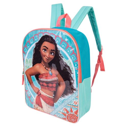 디즈니 Disneys Moana Backpack Combo Set - Disney Moana Girls 3 Piece Backpack Set - Backpack, Waterbottle and Carabina (Teal/Turq)