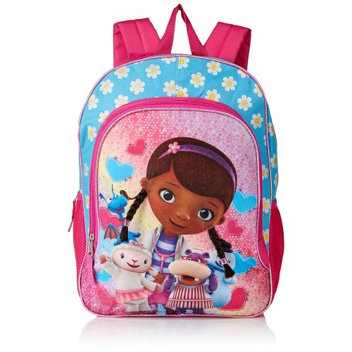 디즈니 Disney Girls Doc McStuffins Backpack, Light Blue/Pink