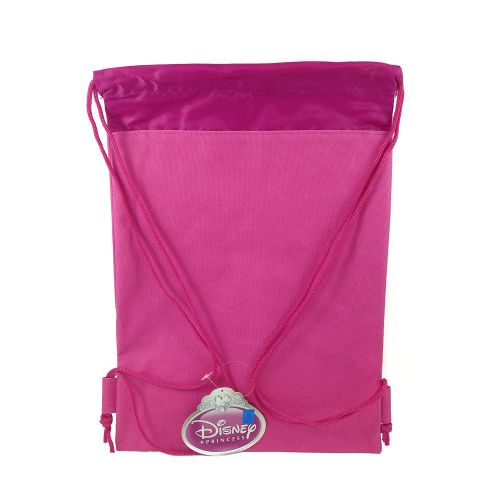 디즈니 Disney Princess Drawstring String Backpack School Sport Gym Tote Bag - Dark Pink