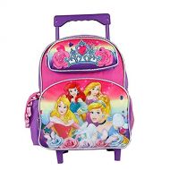 Disney Princess Vibrant Rainbow Small Size Rolling Backpack (12in)