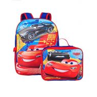 Disney Cars Jackson & Lightning McQueen 16 Backpack W/ Detachable Lunch Box