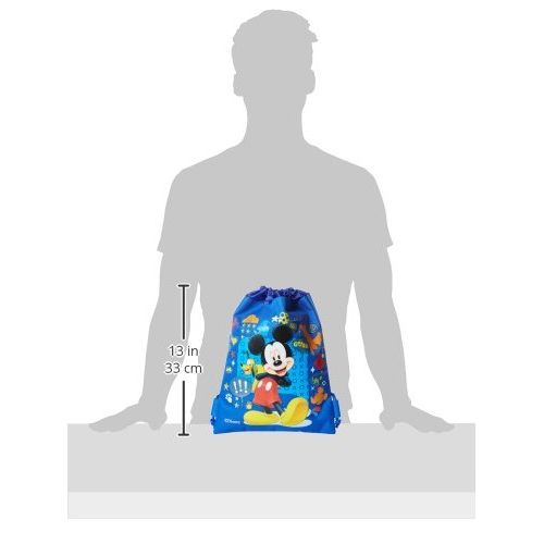 디즈니 Mickey Mouse and Friends Draw String Backpack Bag - Blue by Disney
