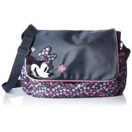 Disney Minnie Mouse Diaper Bag with Flap, Ditsy Floral Print, Grey/Pink