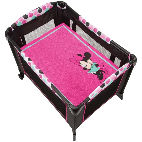 디즈니 Disney Baby Minnie Mouse Sweet Wonder Play Yard with Carry Bag (Garden Delight)