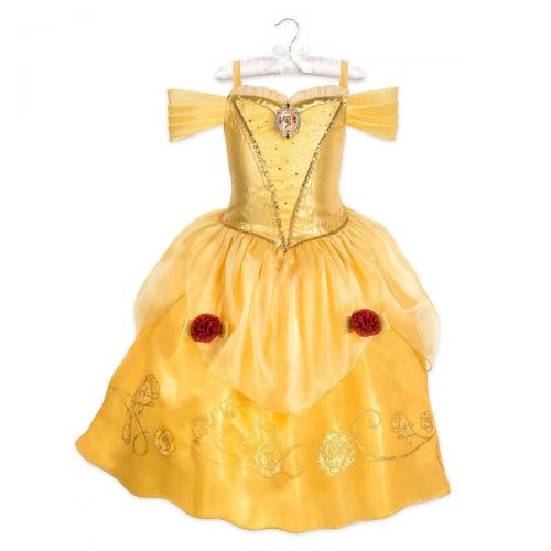 디즈니 Shop Disney Disney Store Princess Belle Halloween Costume Dress Girl Size 5/6 Yellow