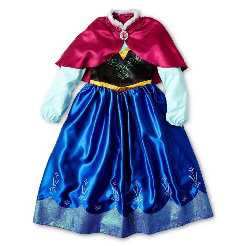 디즈니 Disney Interactive Studios Disney Store Frozen Princess Anna Costume Dress with Cape Size 9/10
