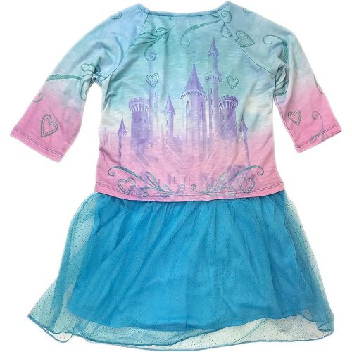 디즈니 Disney Princess Girls Fantasy Nightgown Dress Tutu (XL (14/16)) Blue