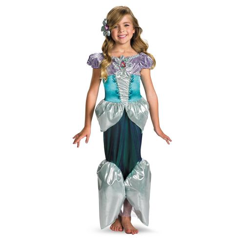 디즈니 Girls Shimmer Ariel Disney Deluxe Costume