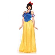 Leg Avenue Disney 3Pc. Princess Snow White Costume Dress Sleeves and Bow Headband