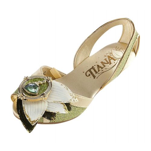 디즈니 Disney Store Deluxe Tiana Costume Shoes Princess and The Frog Size 11-12 Green