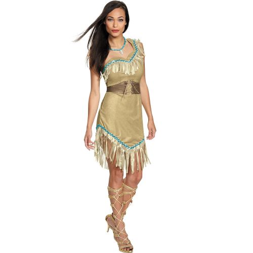 디즈니 Disney Disguise Womens Pocahontas Deluxe Adult Costume