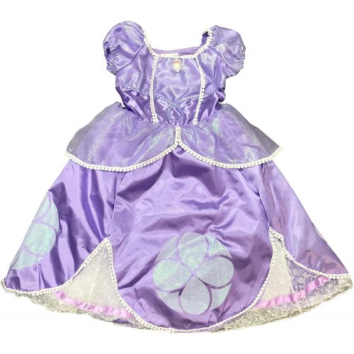 디즈니 DisneyParks Princess Sofia The First Costume Dress Purple Glitter Girls (7/8)