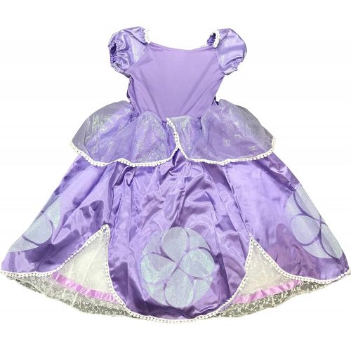 디즈니 DisneyParks Princess Sofia The First Costume Dress Purple Glitter Girls (7/8)