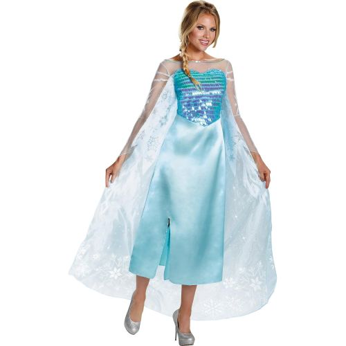 디즈니 Disguise Womens Disney Frozen Elsa Deluxe Costume