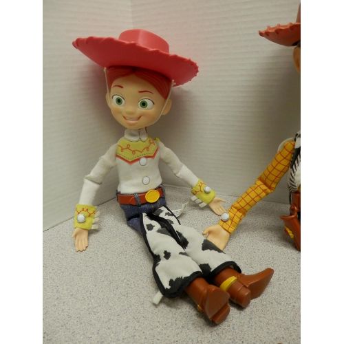 디즈니 Disney Toy Story Collection Woody Jessie Buzz Lightyear Talking Action Figure Bundle