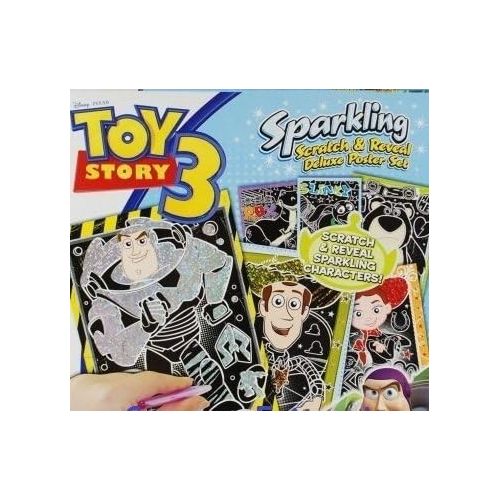 디즈니 Disney Toy Story 3 Sparkling Scratch & Reveal Deluxe Poster Set - 6 Sparkling Posters