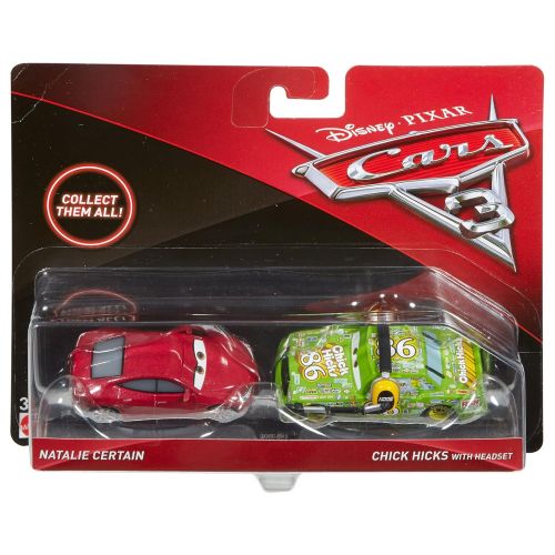 디즈니 Disney Cars Disney Pixar Cars Chick Hicks & Natalie Vehicles, 2 Pack