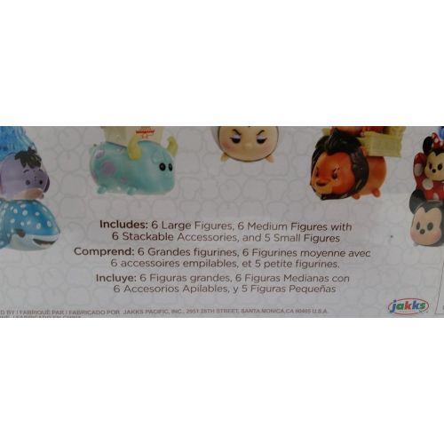 디즈니 Disney Tsum Tsum Buzz, Woody, Snow White, Minnie, King Louie, Boo, Scar, Mickey, Destiny, Maleficent, Sully & Eeyore 1-Inch Minifigure 17-Pack