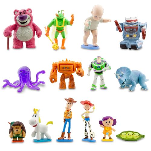 디즈니 Disney Store Disney Toy Story 3 Deluxe Figure Play Set -- 14-Pc. (202009)...Includes Woody, Buzz Lightyear, Jessie, Buttercup, Mr. Pricklepants, Stretch, Chunk, Peas-in-a-Pod, Trixie, Dolly, Bi