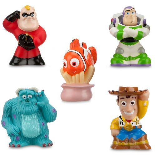 디즈니 Disney Pixar Toy Story Woody Buzz Sulley Nemo Mr Incredible Squeeze Tub Pool Toy Set of 5