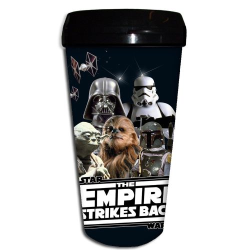 디즈니 Silver Buffalo SW3787 Disney Star Wars Empire Strikes Back Plastic Travel Mug, 16-Ounces