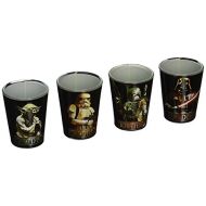 Disney Silver Buffalo SW031SG1C Star Wars Characters Mini Glass Set, 4-Pack