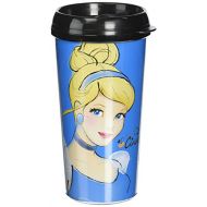 Silver Buffalo DP1687 Disney Princess Cinderella Plastic Travel Mug, 16-Ounces