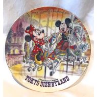 Disney Tokyo Japan MIckey and Minnie Mouse Carousel Ceramic Decorative Plate