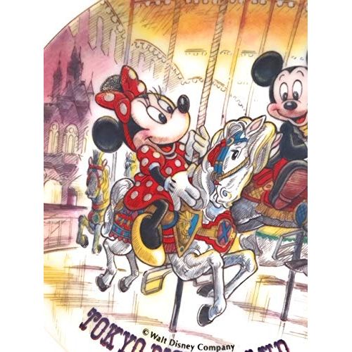 디즈니 Disney Tokyo Japan MIckey and Minnie Mouse Carousel Ceramic Decorative Plate