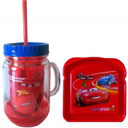 디즈니 Disney Cars Doublewall Insulation Tumbler Jar With Cars Sandwich Container