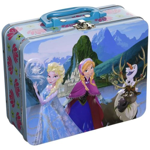 디즈니 Disney Frozen Elsa & Anna Metal Lunch Box with 48-Piece Puzzle