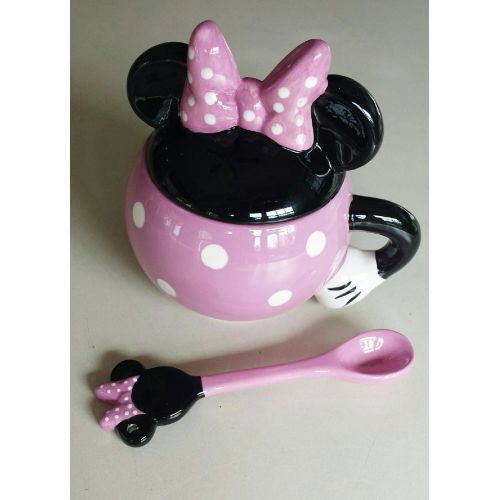 디즈니 Disney Minnie Mouse Ceramic Mug with Spoon