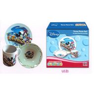 Disney Mickey and Minnie 3 Pc Porcelain dinner Set in Printed Gift box, 8 oz Mug, 7.5 Rim Plate, 5.5 Bowl (No Florida)