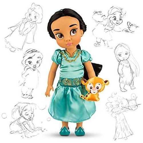 디즈니 Official Disney Aladdin 38cm Jasmine Animator Toddler Doll With Accessory Raja by Disney