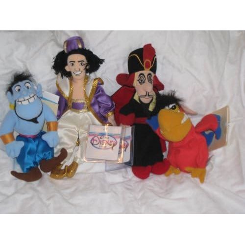 디즈니 Disney - Aladdin mini bean bag plush set - Aladdin, Genie, Jafar and Iago (4 pc set)