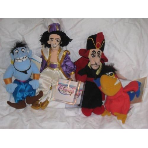 디즈니 Disney - Aladdin mini bean bag plush set - Aladdin, Genie, Jafar and Iago (4 pc set)