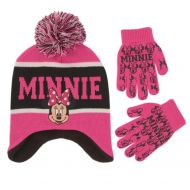 Disney Little Girls Minnie Mouse Hat and Glove Cold Weather Set, Age 4-7