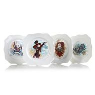 Disney Set of 4 Fluted Square Porcelain Plates