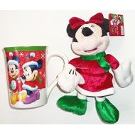 Disney Minnie and Mickey Mouse Christmas Coffee Mug Cup Ceramic Minnie Plush Toy