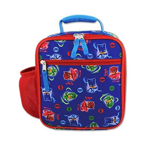 디즈니 Disney PJ Masks Boys Girls Soft Insulated School Lunch Box (One Size, Blue/Red)