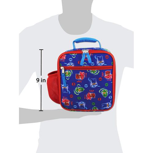 디즈니 Disney PJ Masks Boys Girls Soft Insulated School Lunch Box (One Size, Blue/Red)