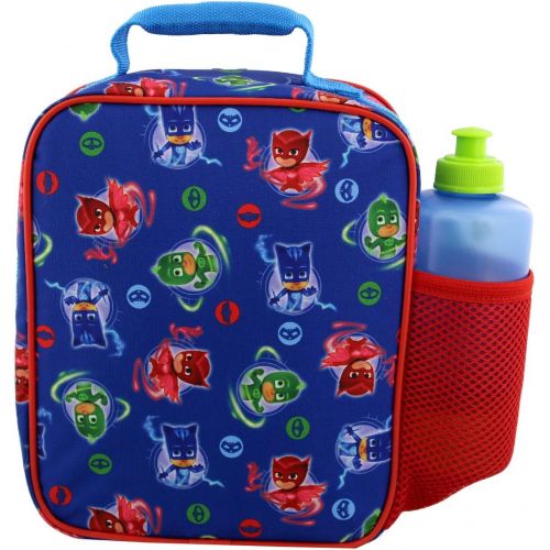 디즈니 Disney PJ Masks Boys Girls Soft Insulated School Lunch Box (One Size, Blue/Red)