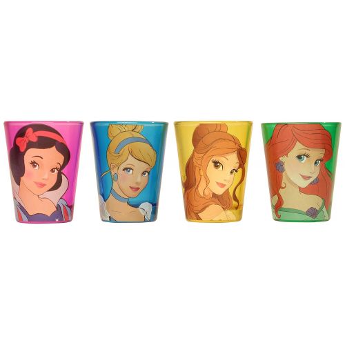 디즈니 Silver Buffalo DP031SG1 Disney Princess Faces Mini Glass Set, 4-Pack