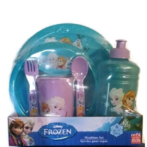 디즈니 Disney Frozen Anna Elsa Olaf Sven Mealtime Dinnerware Set