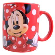 Disney Big Heart Minnie Mouse Red and WhiteCeramic Decal MUG 11 Oz