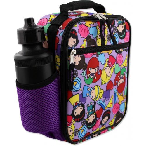 디즈니 Disney Princess Emoji Girls Soft Insulated School Lunch Box (One Size, Purple)