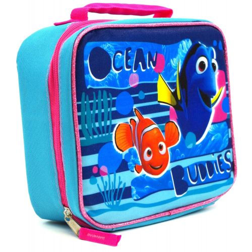 디즈니 Finding Dory Ocean Buddies Dory and Nemo Soft, Glittery Lunch Bag by Disney